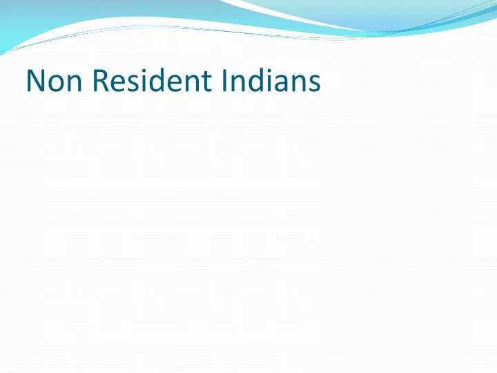 non resident indians