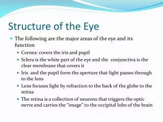 Structure of the Eye