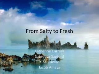 From Salty to Fresh