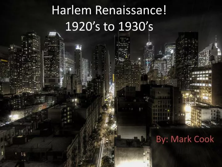 harlem renaissance 1920 s to 1930 s