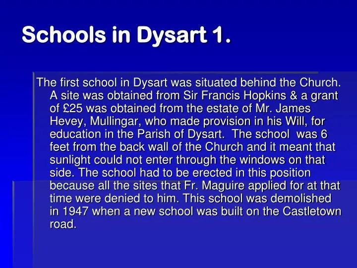 schools in dysart 1