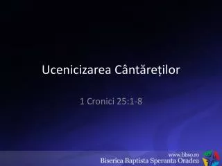 ucenicizarea c nt re ilor