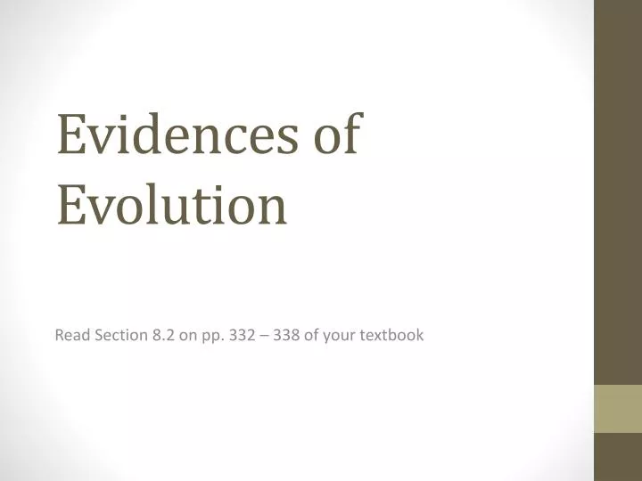 evidences of evolution