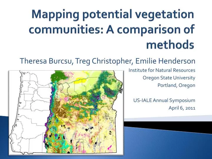 mapping potential vegetation communities a comparison of methods