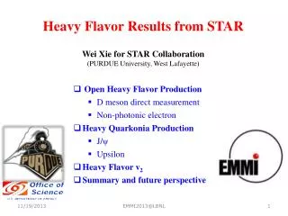 Heavy Flavor Results from STAR Wei Xie for STAR Collaboration
