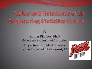 Value and Relevance of an Engineering Statistics Course