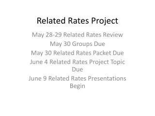 Related Rates Project