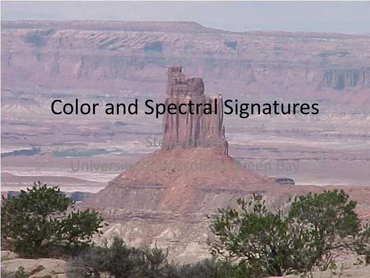 color and spectral signatures