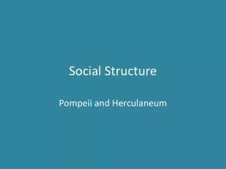 Social Structure