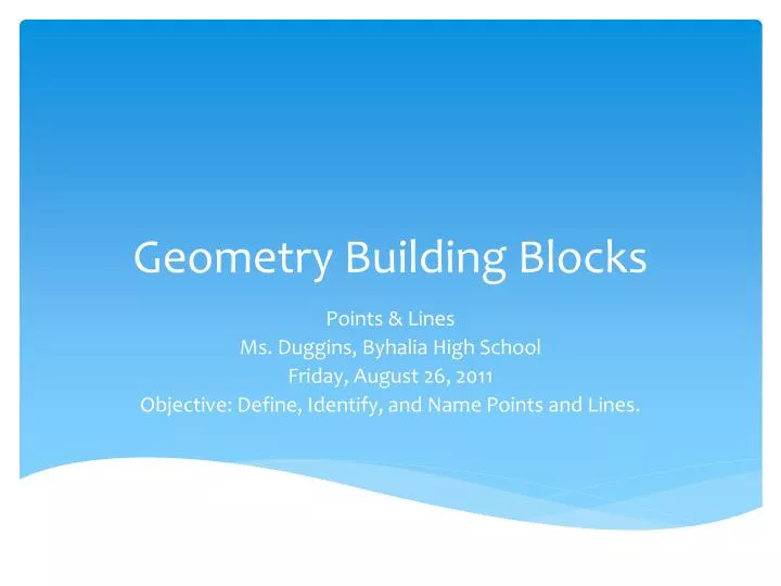 geometry building blocks