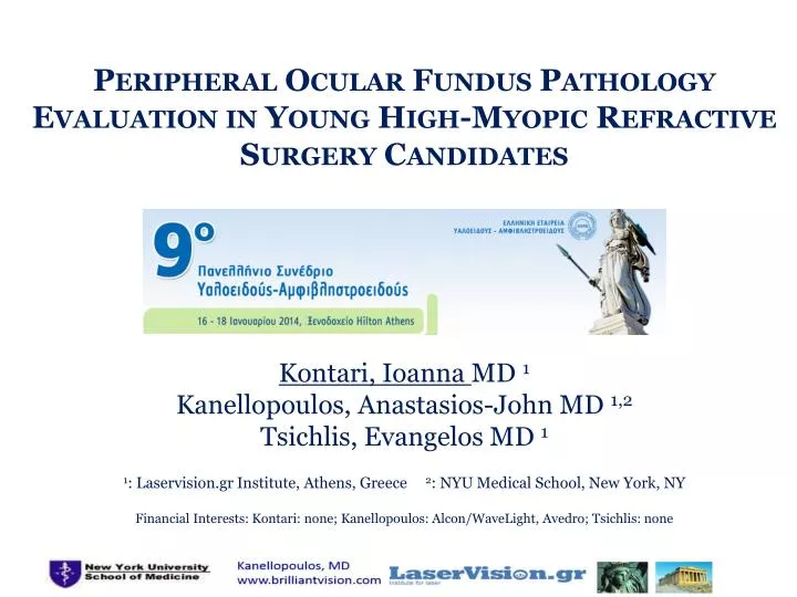 peripheral ocular fundus pathology evaluation in young high myopic refractive surgery candidates