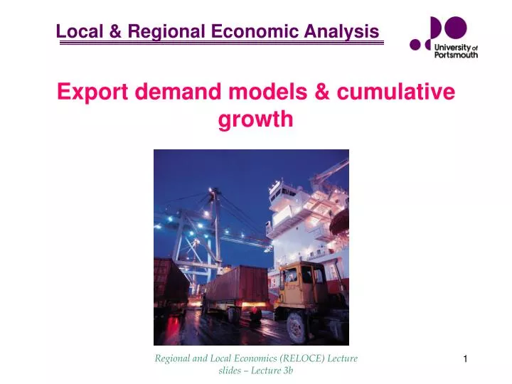 export demand models cumulative growth