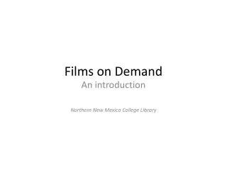 Films on Demand