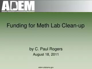 Funding for Meth Lab Clean-up