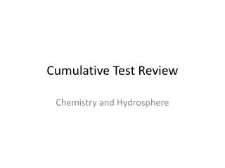 cumulative test review