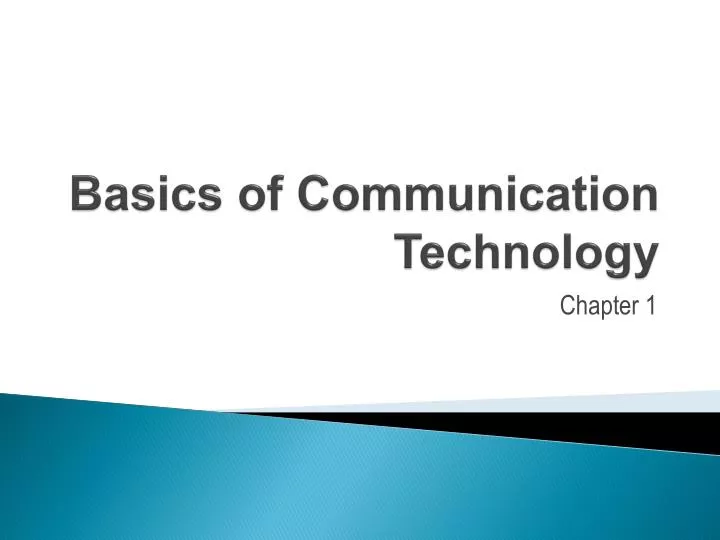 basics of communication technology