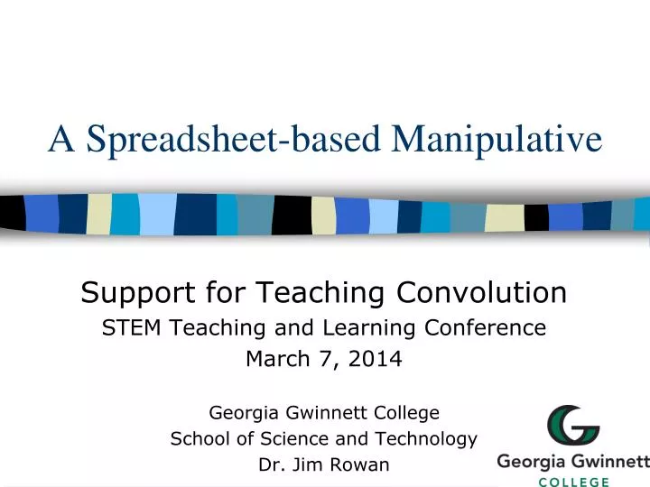 a spreadsheet based manipulative