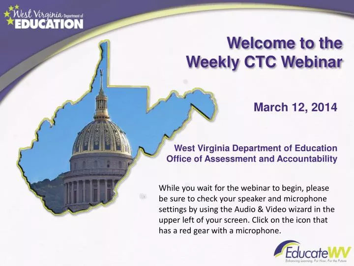 welcome to the weekly ctc webinar