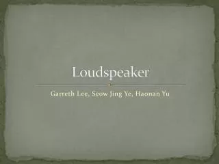 Loudspeaker