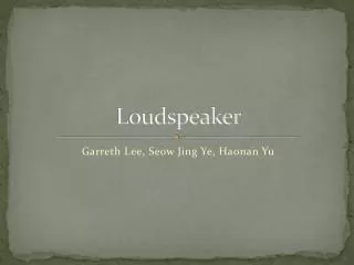 loudspeaker