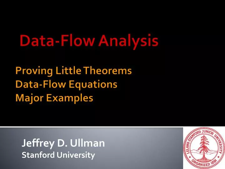 proving little theorems data flow equations major examples