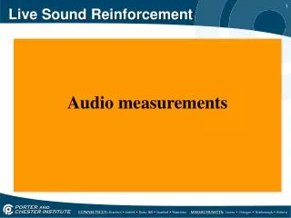 Live Sound R einforcement