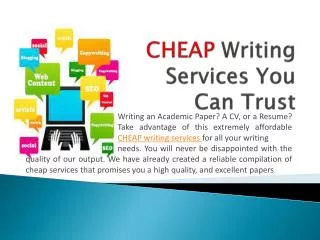 Cheap Writing Services