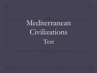 mediterranean civilizations