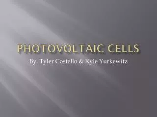 Photovoltaic Cells