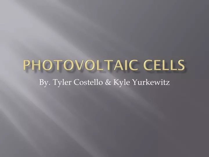 photovoltaic cells