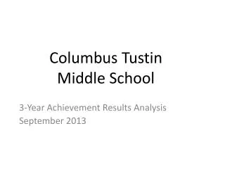 Columbus Tustin Middle School