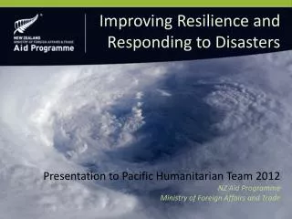 Presentation to Pacific Humanitarian Team 2012