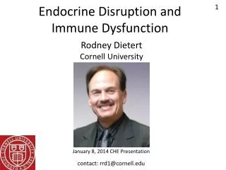 Endocrine Disruption and Immune Dysfunction