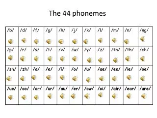 The 44 phonemes