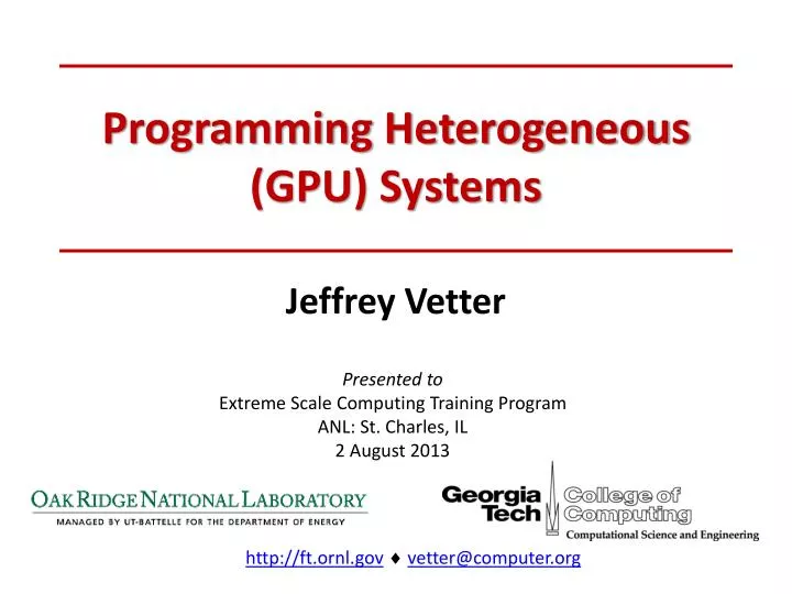 programming heterogeneous gpu systems