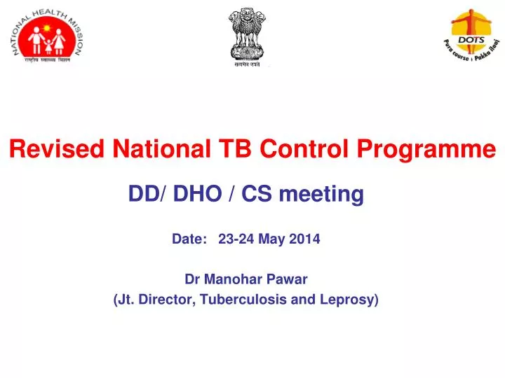 revised national tb control programme