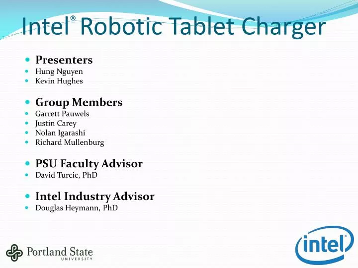 intel robotic tablet charger