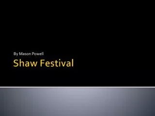 Shaw Festival