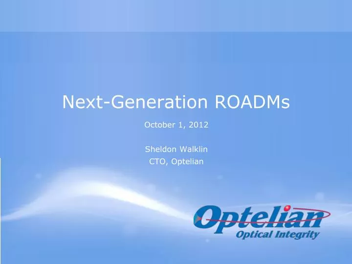 next generation roadms