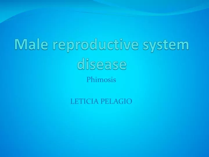 male reproductive system disease