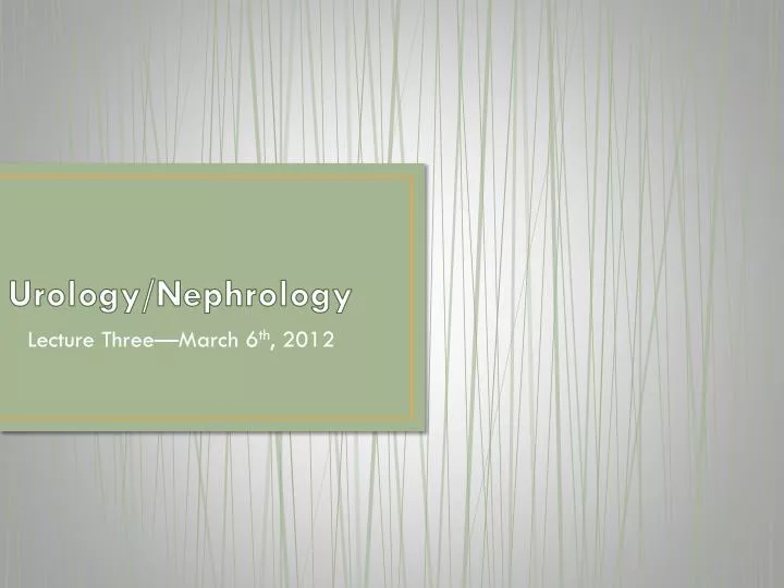 urology nephrology