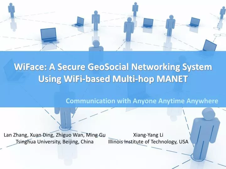wiface a secure geosocial networking system using wifi based multi hop manet