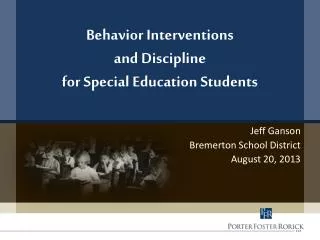 Behavior Interventions and Discipline for Special Education Students
