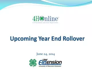 Upcoming Year End Rollover
