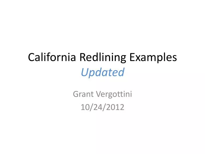 california redlining examples updated