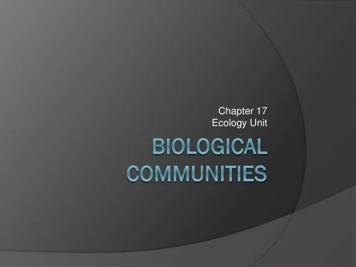 chapter 17 ecology unit