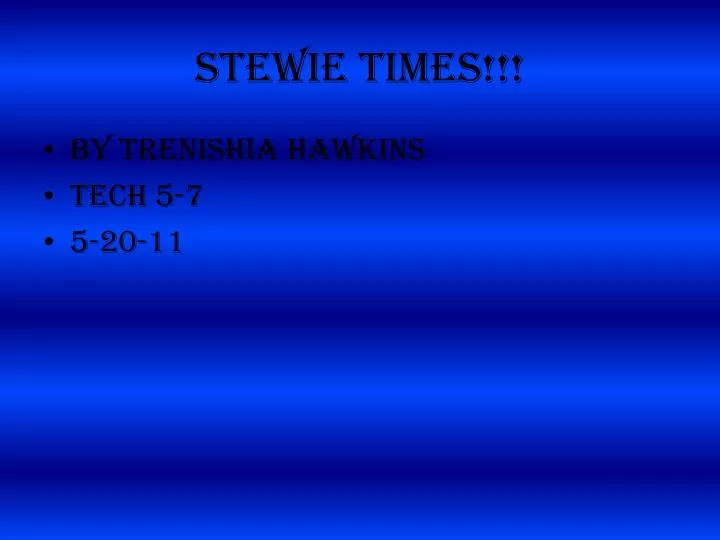 stewie times