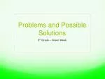 Problems and Possible Solutions - slide 1