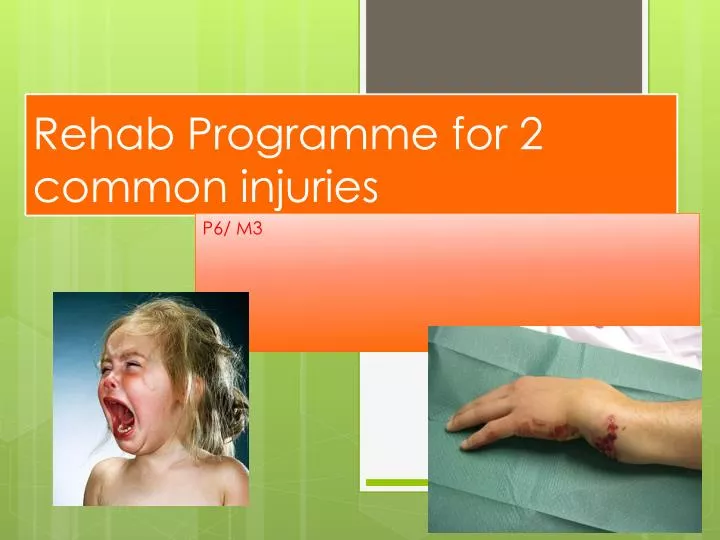 rehab programme for 2 common injuries