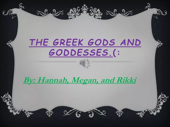 the greek gods and goddesses